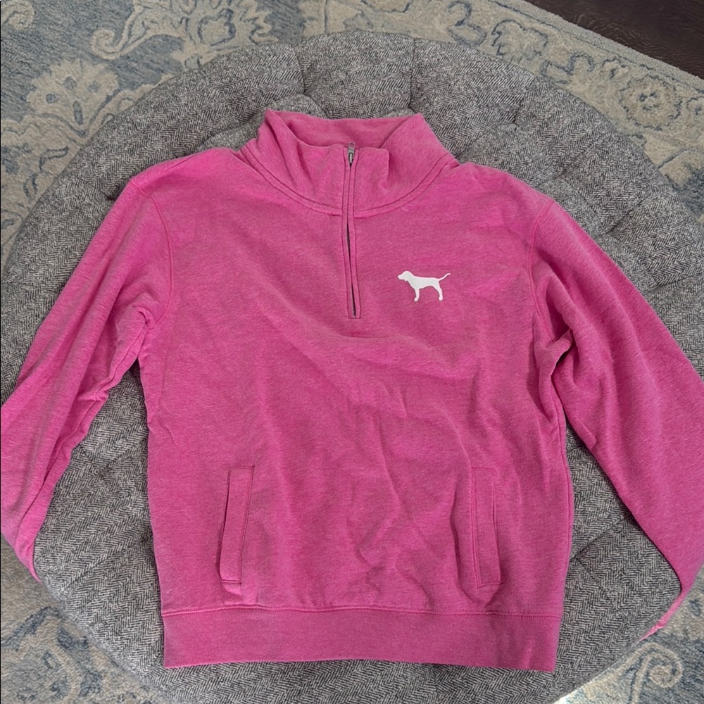 Pink Quarter-Zip Pullover